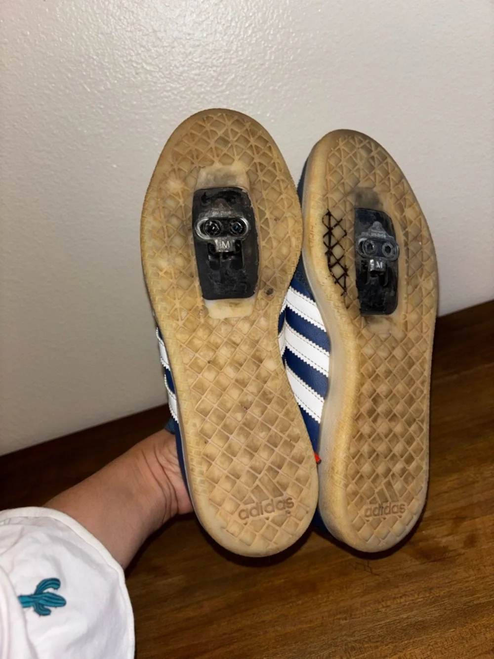 Adidas The Velosamba Vegan Cycling Shoes Blue Size 7 Men's Water Resistant - Picture 3 of 5